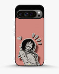 Creslia manga girl rose heart phone case - manga girl rose heart phone case google pixel 9 pro xl