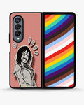 Creslia manga girl rose heart phone case - manga girl rose heart phone case samsung galaxy z fold 4