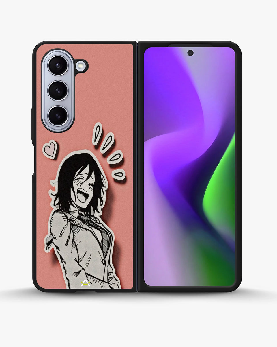 Creslia manga girl rose heart phone case - manga girl rose heart phone case samsung galaxy z fold 5