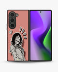 Creslia manga girl rose heart phone case - manga girl rose heart phone case samsung galaxy z fold 6