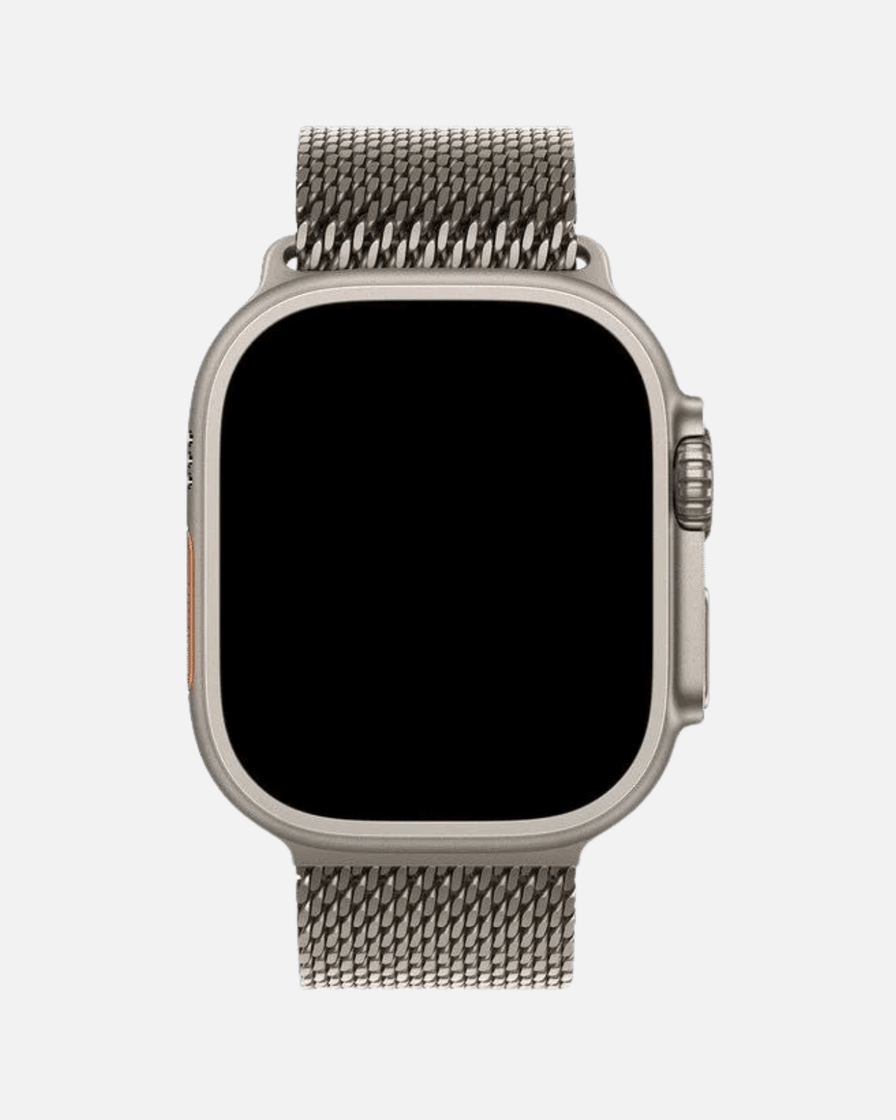 Milanese Loop 2.0 Apple Watch Band in stainless steel, showcasing sleek design and magnetic strap for 42/44/45/49mm watches.