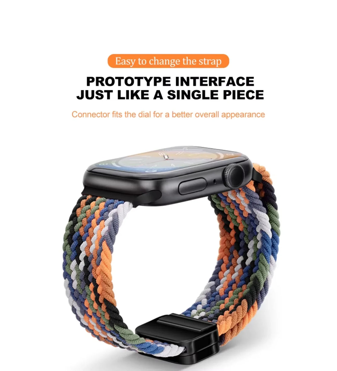 Magnetic Buckle Braided Loop Band for Apple Watch - Multicolor Nylon Strap - Creslia