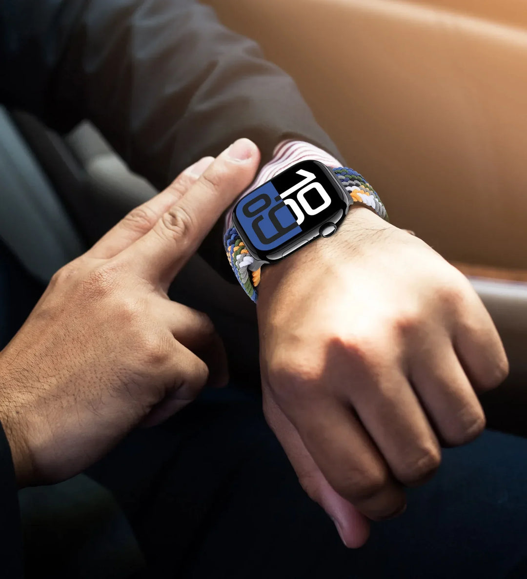 Magnetic Buckle Braided Loop Band for Apple Watch - Multicolor Nylon Strap - Creslia