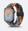 Magnetic Buckle Braided Loop Band for Apple Watch - Multicolor Nylon Strap