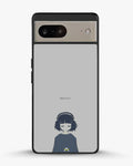 Creslia navy headphones girl phone case - navy headphones girl phone case google pixel 8