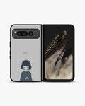 Creslia navy headphones girl phone case - navy headphones girl phone case google pixel fold