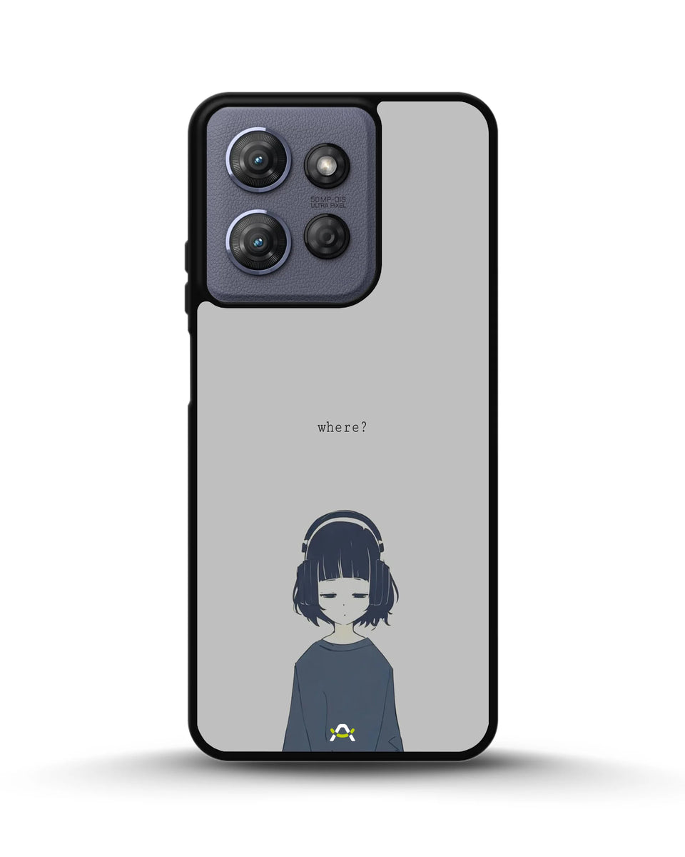 Creslia navy headphones girl phone case - navy headphones girl phone case moto g 2025