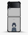 Creslia navy headphones girl phone case - navy headphones girl phone case samsung galaxy z flip 4