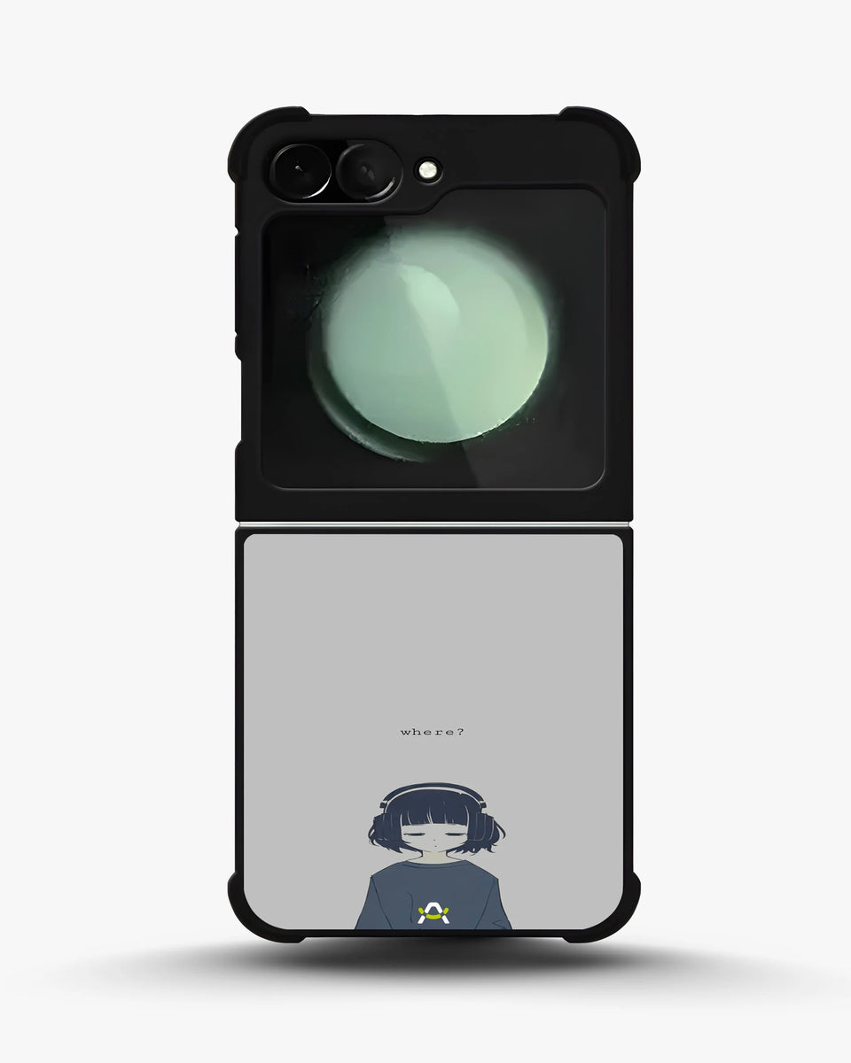 Creslia navy headphones girl phone case - navy headphones girl phone case samsung galaxy z flip 6