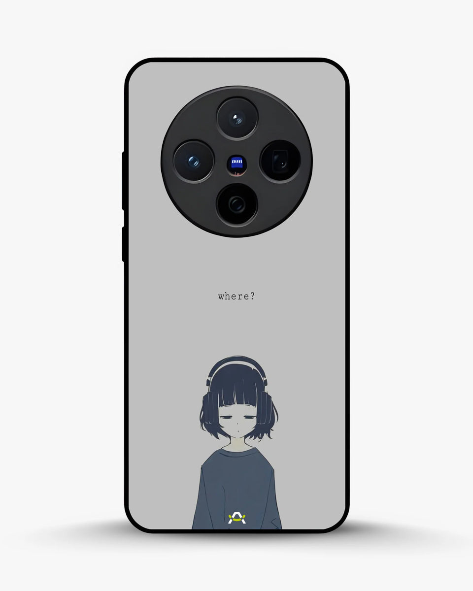 Creslia navy headphones girl phone case - navy headphones girl phone case vivo x200