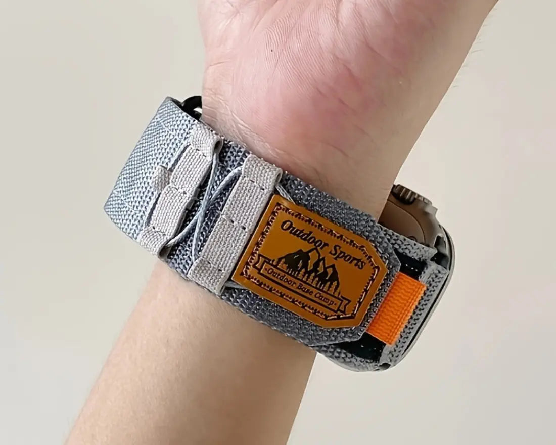 Breathable Woven Nylon Apple Watch Band - Navy Blue