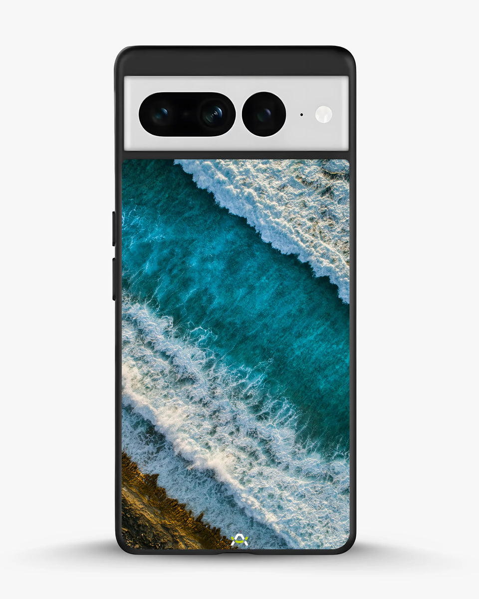 Creslia ocean waves phone case - ocean waves phone case google pixel 7 pro
