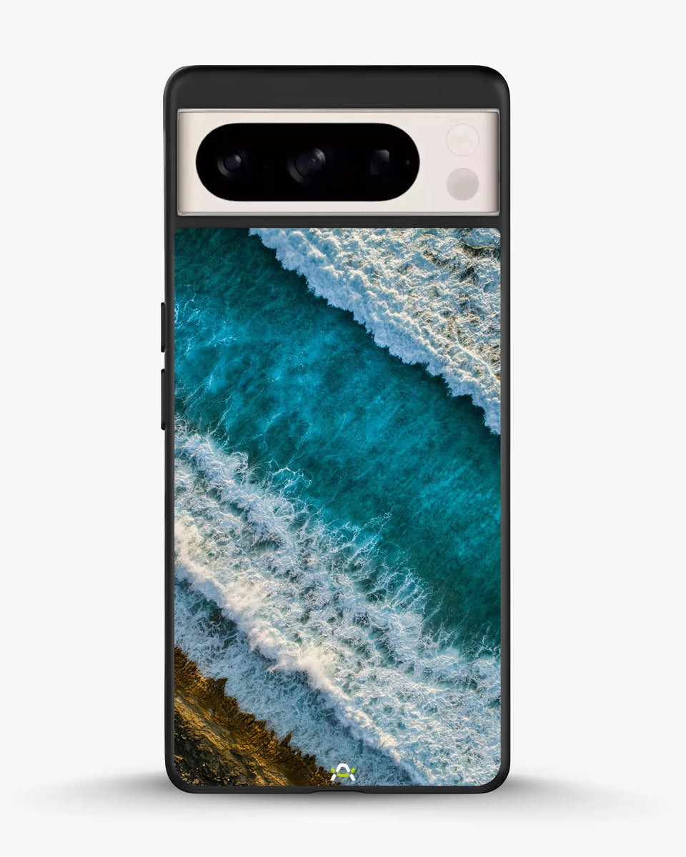 Creslia ocean waves phone case - ocean waves phone case google pixel 8 pro