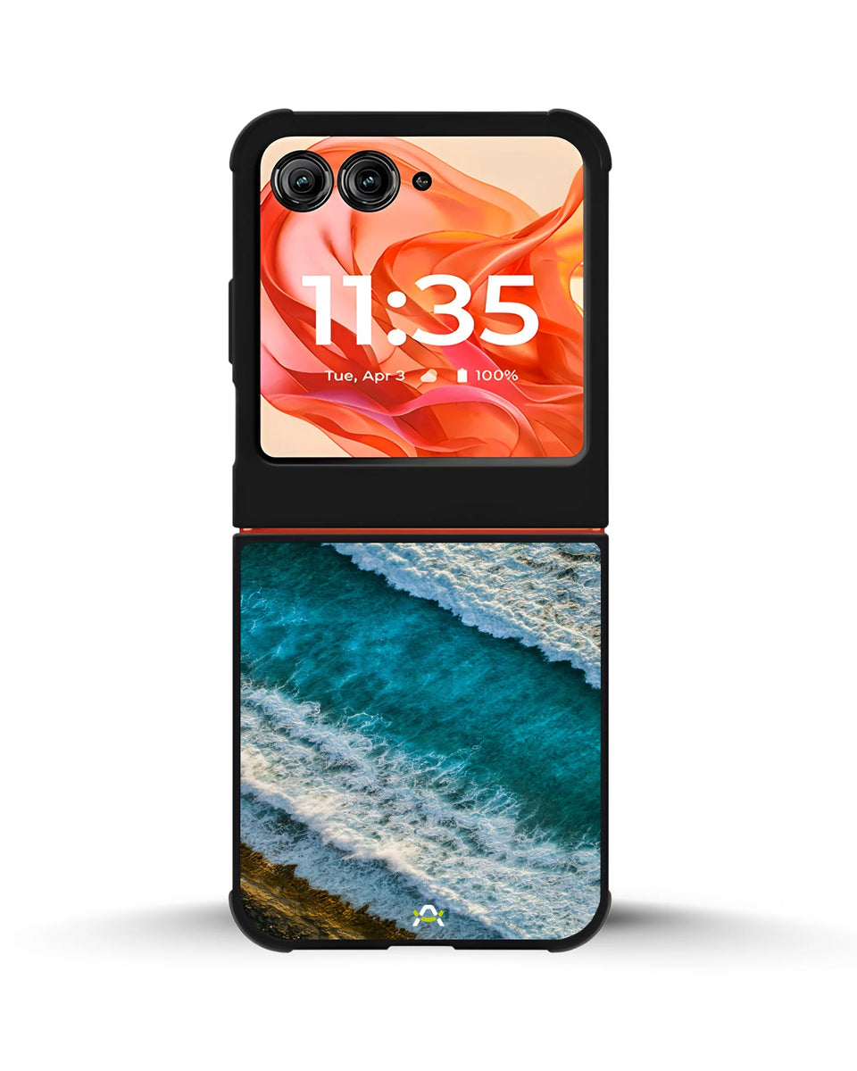 Creslia ocean waves phone case - ocean waves phone case motorola razr 2025