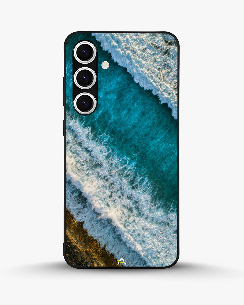 Creslia ocean waves phone case - ocean waves phone case samsung galaxy s25 plus
