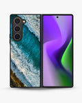 Creslia ocean waves phone case - ocean waves phone case samsung galaxy z fold 6