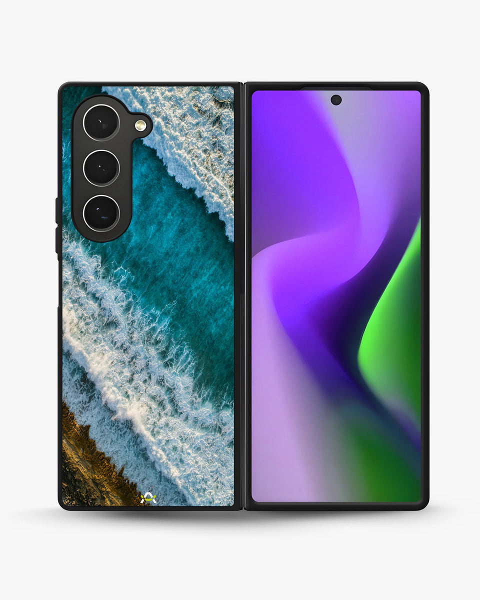 Creslia ocean waves phone case - ocean waves phone case samsung galaxy z fold 6
