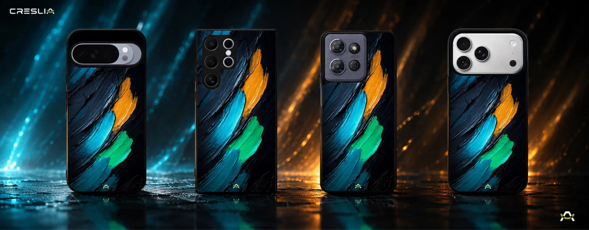 Creslia oil paint strokes phone case - oil paint strokes phone case desktop banner