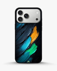 Oil Paint Strokes Phone Case - Blue & Emerald Abstract Print for iPhone, Samsung, Pixel, OnePlus & Vivo