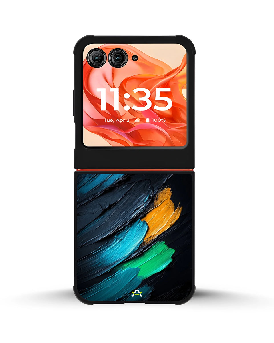 Creslia oil paint strokes phone case - oil paint strokes phone case motorola razr ultra 2025