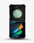 Creslia oil paint strokes phone case - oil paint strokes phone case samsung galaxy z flip 5