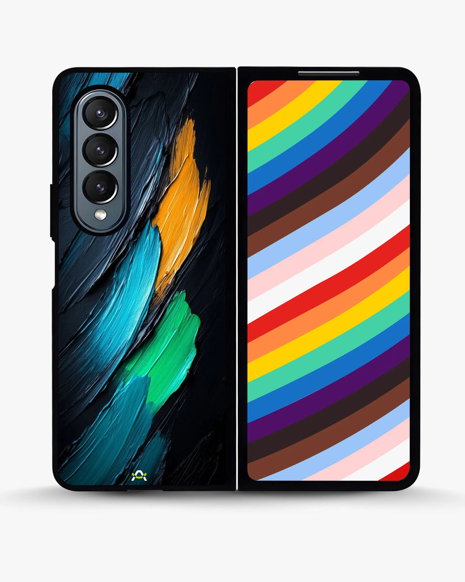 Creslia oil paint strokes phone case - oil paint strokes phone case samsung galaxy z fold 4