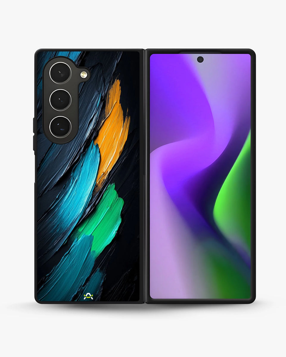 Creslia oil paint strokes phone case - oil paint strokes phone case samsung galaxy z fold 6