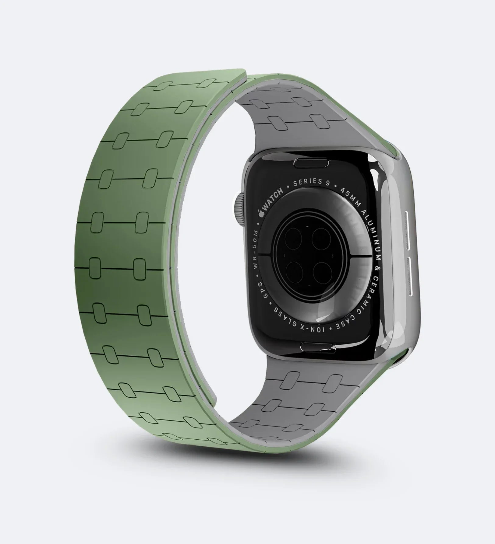 Creslia Magnetic Link Silicone Band for Apple Watch – Olive - Creslia