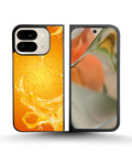 Creslia orange splash phone case - orange splash phone case google pixel 10 pro fold