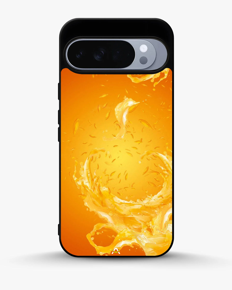 Creslia orange splash phone case - orange splash phone case google pixel 10 pro xl