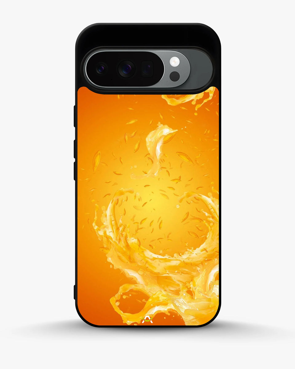 Creslia orange splash phone case - orange splash phone case google pixel 10 pro