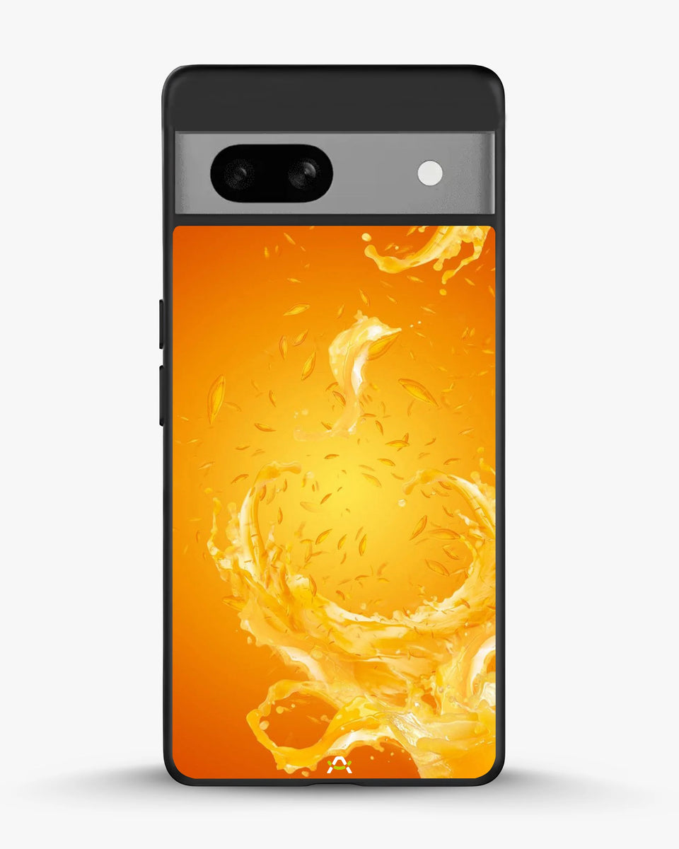 Creslia orange splash phone case - orange splash phone case google pixel 7a