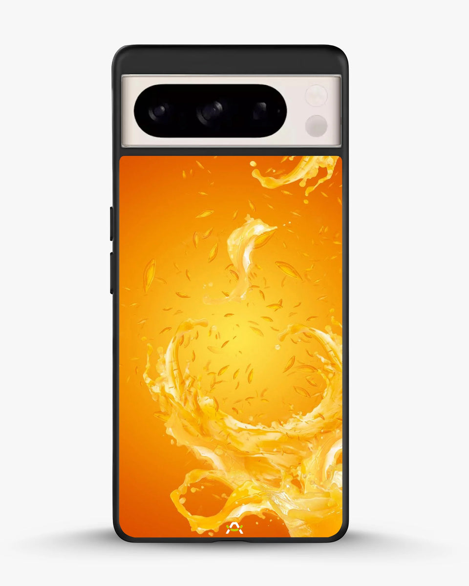 Creslia orange splash phone case - orange splash phone case google pixel 8 pro