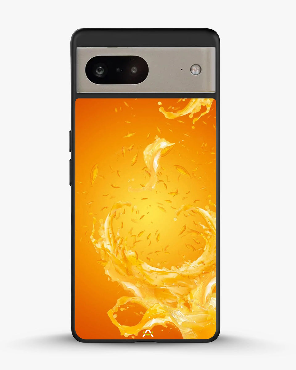 Creslia orange splash phone case - orange splash phone case google pixel 8