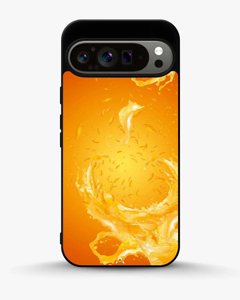 Creslia orange splash phone case - orange splash phone case google pixel 9 pro xl