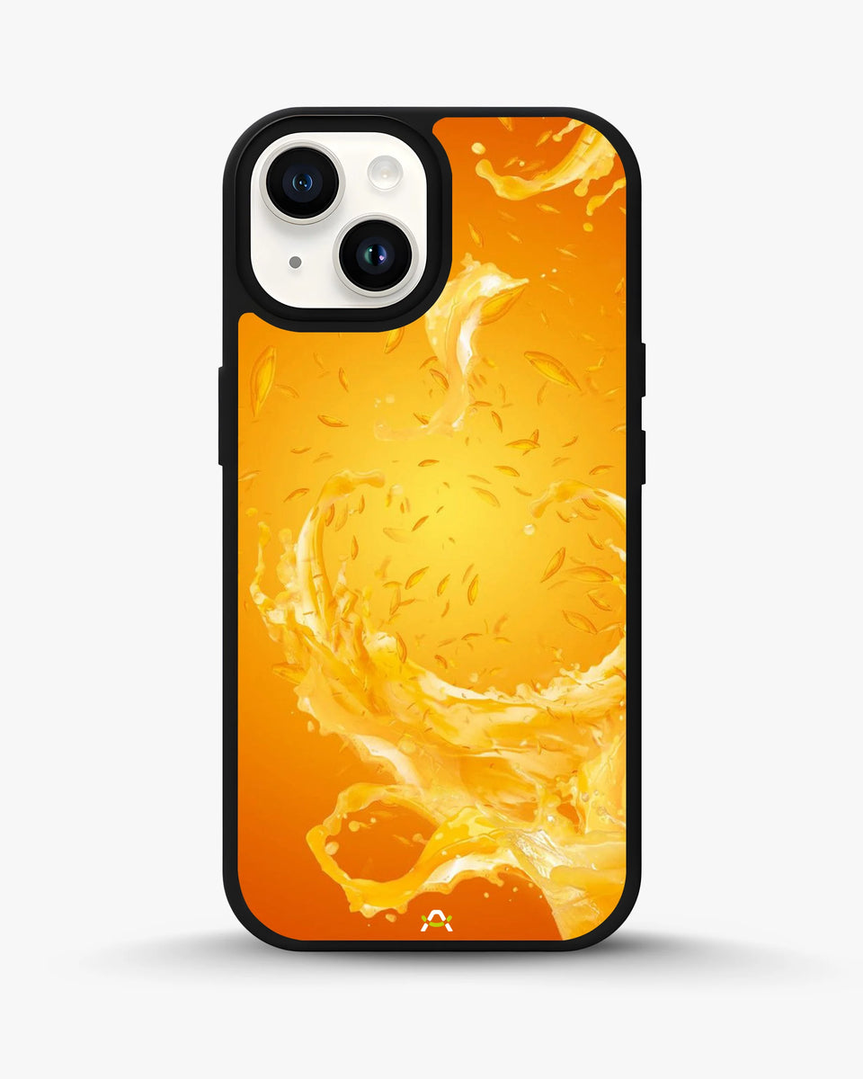 Creslia orange splash phone case - orange splash phone case iphone 14 plus