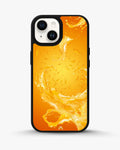 Creslia orange splash phone case - orange splash phone case iphone 15