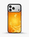 Creslia orange splash phone case - orange splash phone case iphone 17 pro max