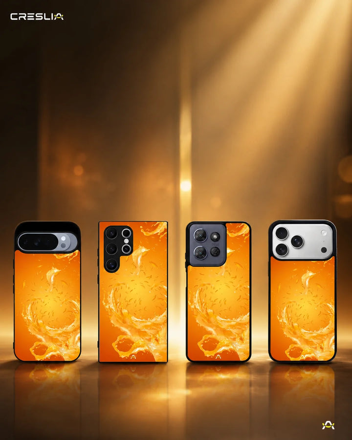 Creslia orange splash phone case - orange splash phone case mobile banner