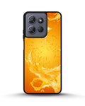 Creslia orange splash phone case - orange splash phone case moto g 2025