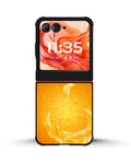 Creslia orange splash phone case - orange splash phone case motorola razr 2025