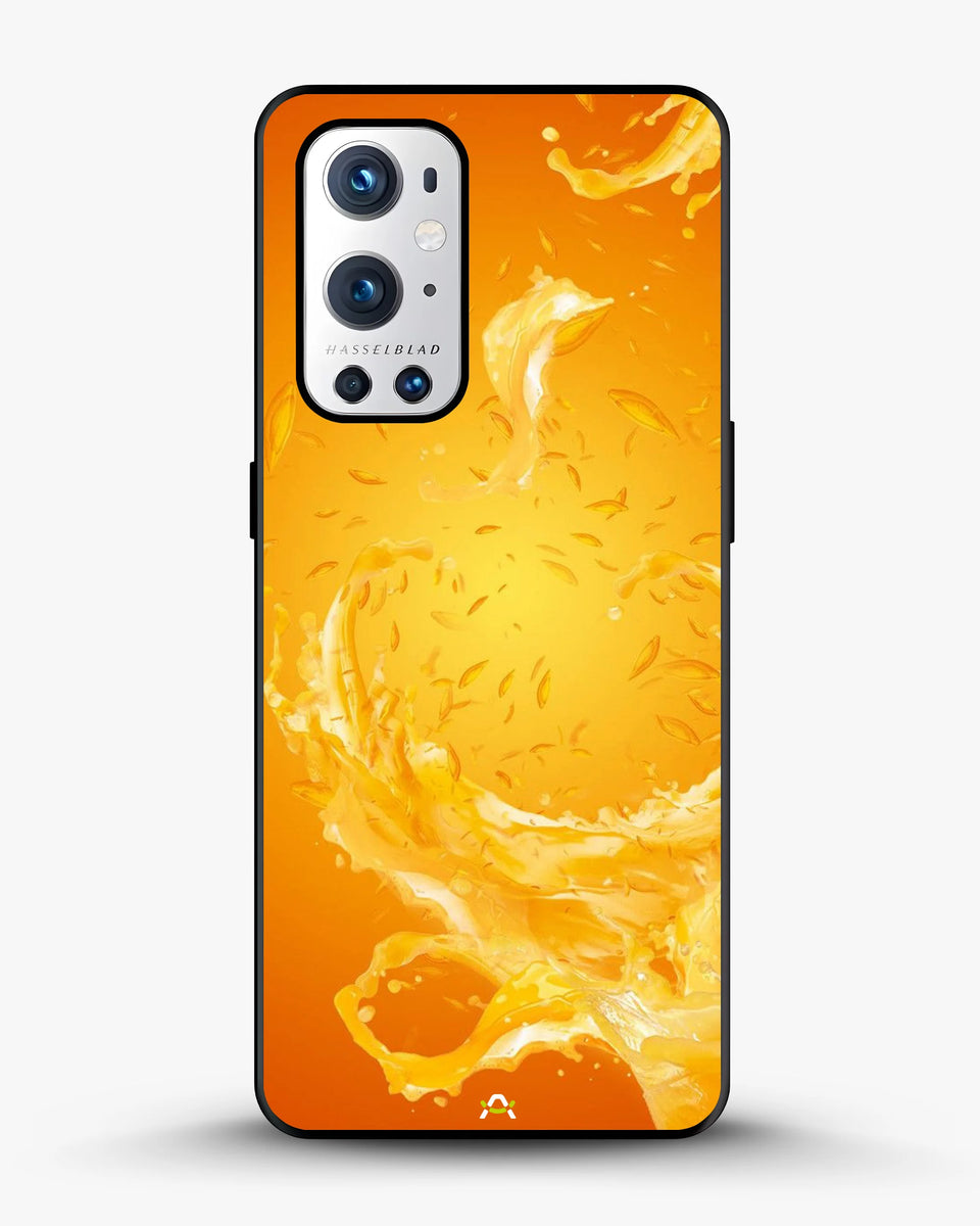 Creslia orange splash phone case - orange splash phone case oneplus 9 pro