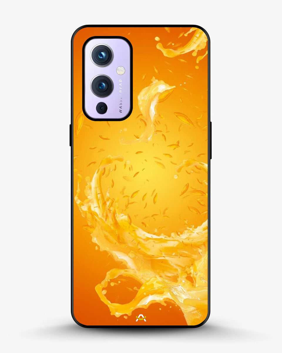 Creslia orange splash phone case - orange splash phone case oneplus 9