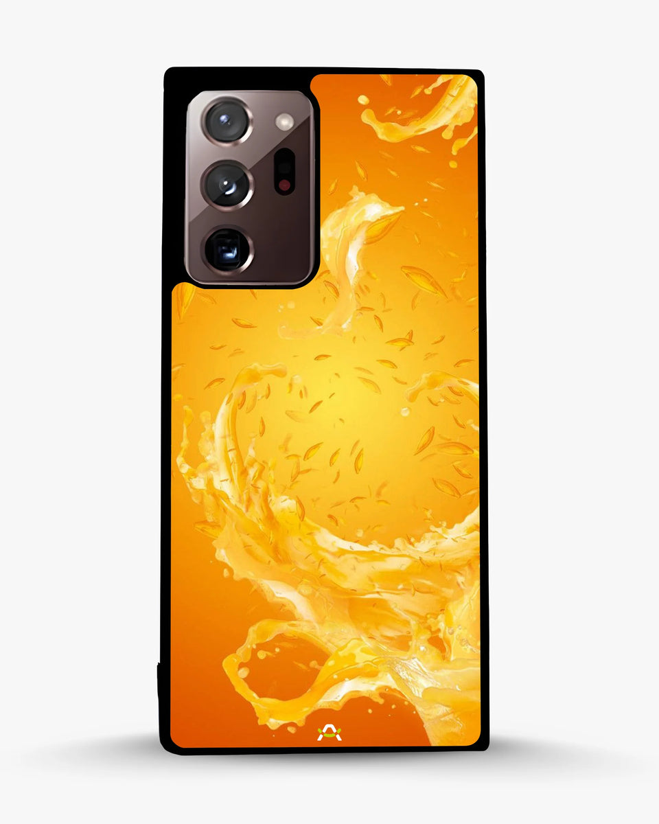 Creslia orange splash phone case - orange splash phone case samsung galaxy note 20 ultra