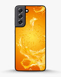 Creslia orange splash phone case - orange splash phone case samsung galaxy s21 fe