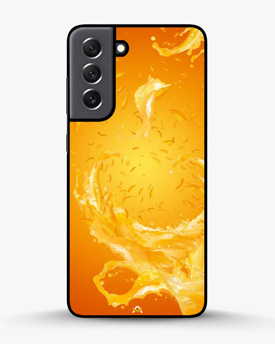 Creslia orange splash phone case - orange splash phone case samsung galaxy s21 fe