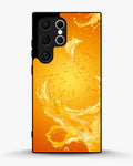 Creslia orange splash phone case - orange splash phone case samsung galaxy s22 ultra