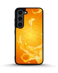 Creslia orange splash phone case - orange splash phone case samsung galaxy s23