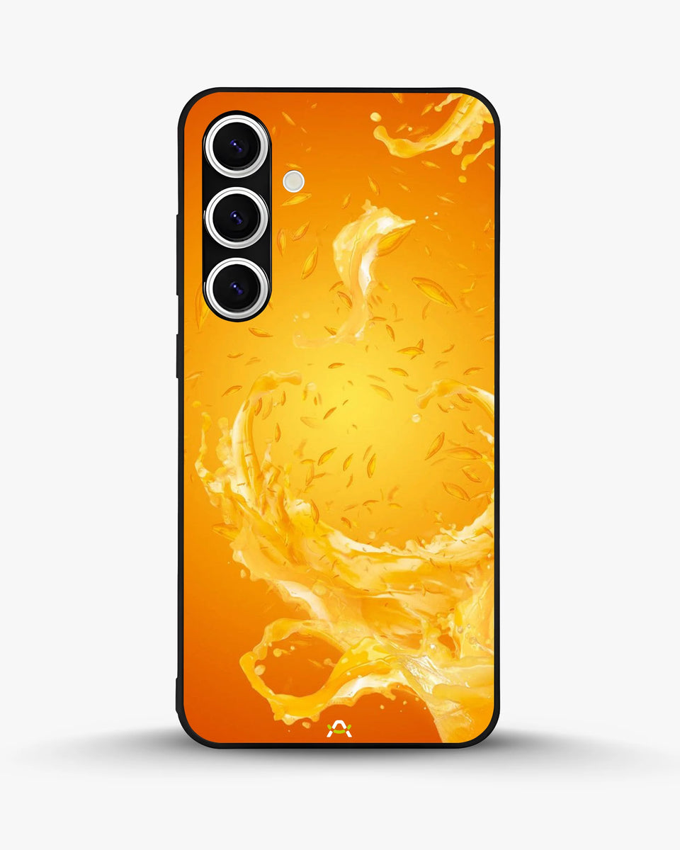 Creslia orange splash phone case - orange splash phone case samsung galaxy s24 fe