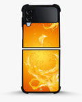 Creslia orange splash phone case - orange splash phone case samsung galaxy z flip 4